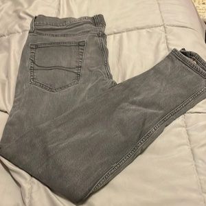 Hollister brand male jeans. Black and gray washed out, waist 32 skinny jeans